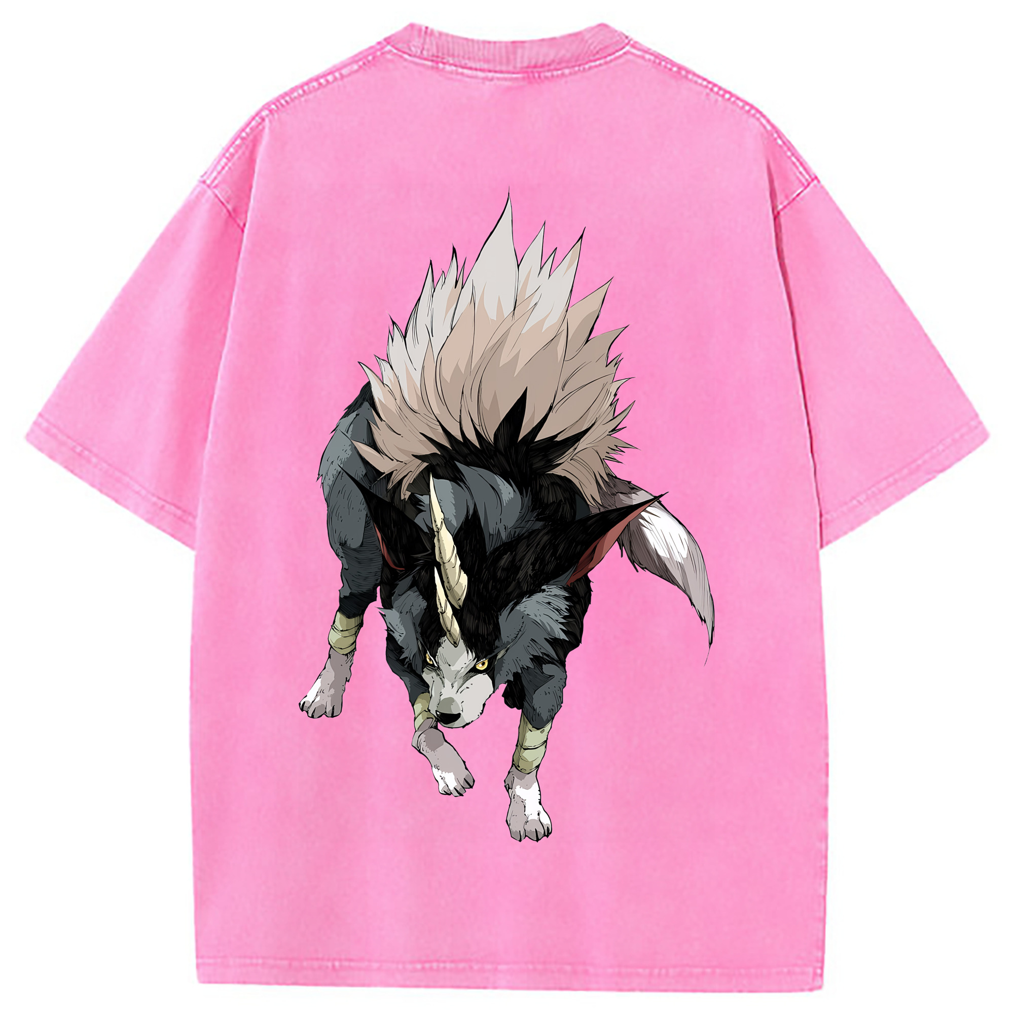 （画像用） 転スラ Regarding Reincarnated to Slime 綿100% ヴィンテージ風 半袖Tシャツ（背面プリント）